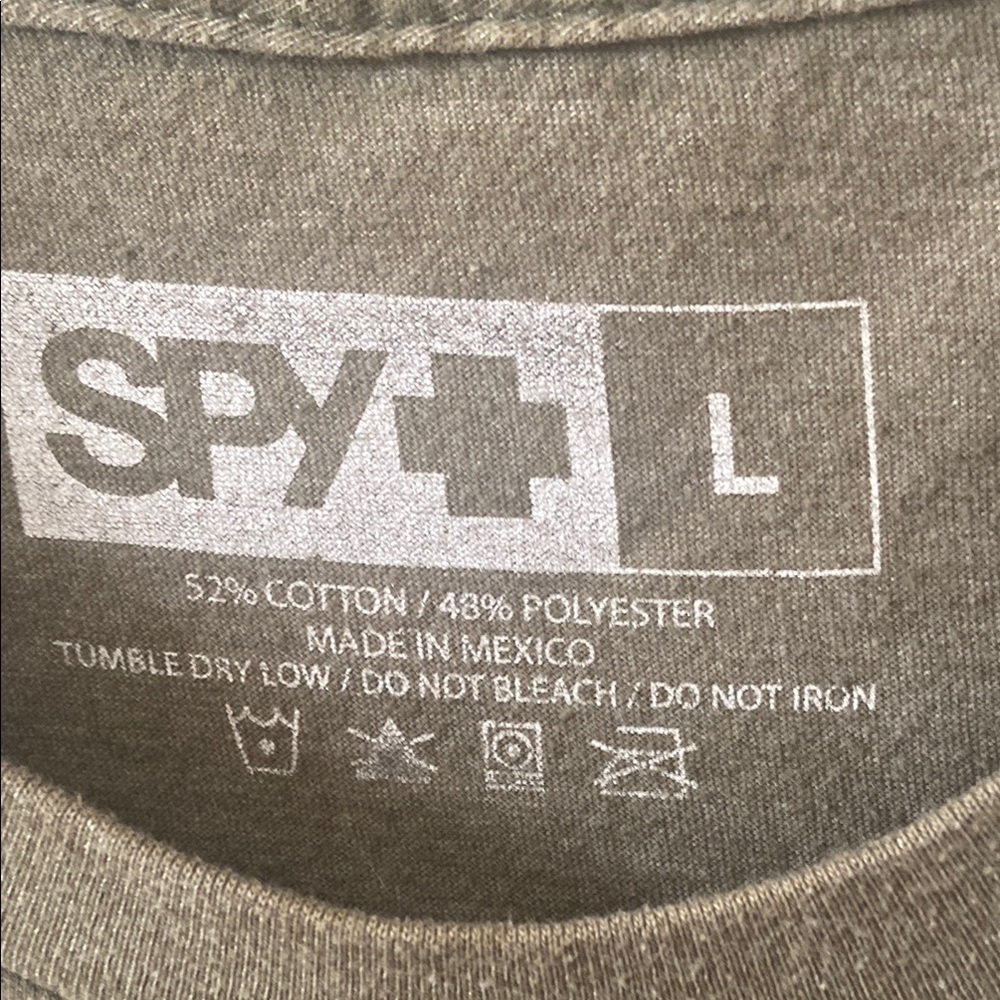 SPY Olive Green Men's T-Shirt - Picture 2 of 3